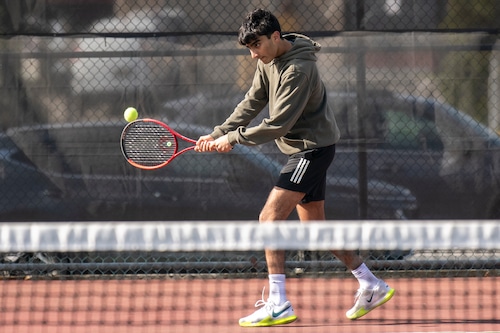 Boys Tennis: West Essex vs. Newark Academy at West Essex High School in North Caldwell, NJ on Tuesday, April 8, 2025.