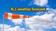 Windy conditions are expected in New Jersey, according to the latest forecast.