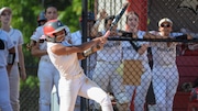 Leah Mears (22) of Vineland hits during the Cape-Atlantic League softball final against St. Joseph (Hamm.) at Vineland High School, Tuesday, May 20, 2025.