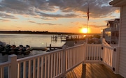 There are unobstructed sunset views from the deck.