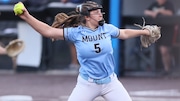 Abby Cianfrocca (5) of Mount St. Dominic pitches during the Essex County Final between Mount St. Dominic and Cedar Grove at Ivy Hill Park in Newark, Saturday, May 17, 2025. 