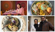 Collage of AAPI-owned restaurants in NJ (photos taken by Steven Hockstein, Lauren Musni, Aarzu and Dwayne Uzoaru)