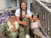 Ashley Rich, of Penns Grove, and her two young children.