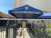 The visitor's entrance to the Passaic County Jail on Main Street in Paterson. The building is scheduled to be demolished in September 2024.